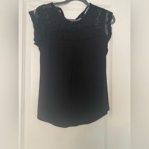 Small black blouse with lace detail